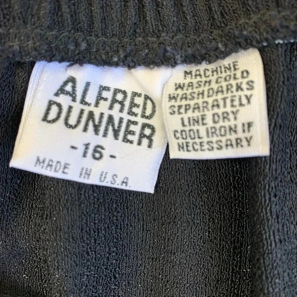 Alfred Dunner Vintage Pull On Maxi Pencil Skirt Size 16 Black Gold Safari Print - Picture 15 of 15